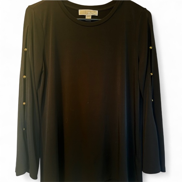Micheal Kors black button detailed shirt | size medium black - Picture 1 of 6